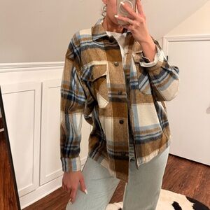 Zara Multicolor Plaid Jacket